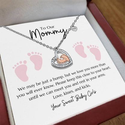 "Baby Feet" Necklace from Twin Girls to Mommy
