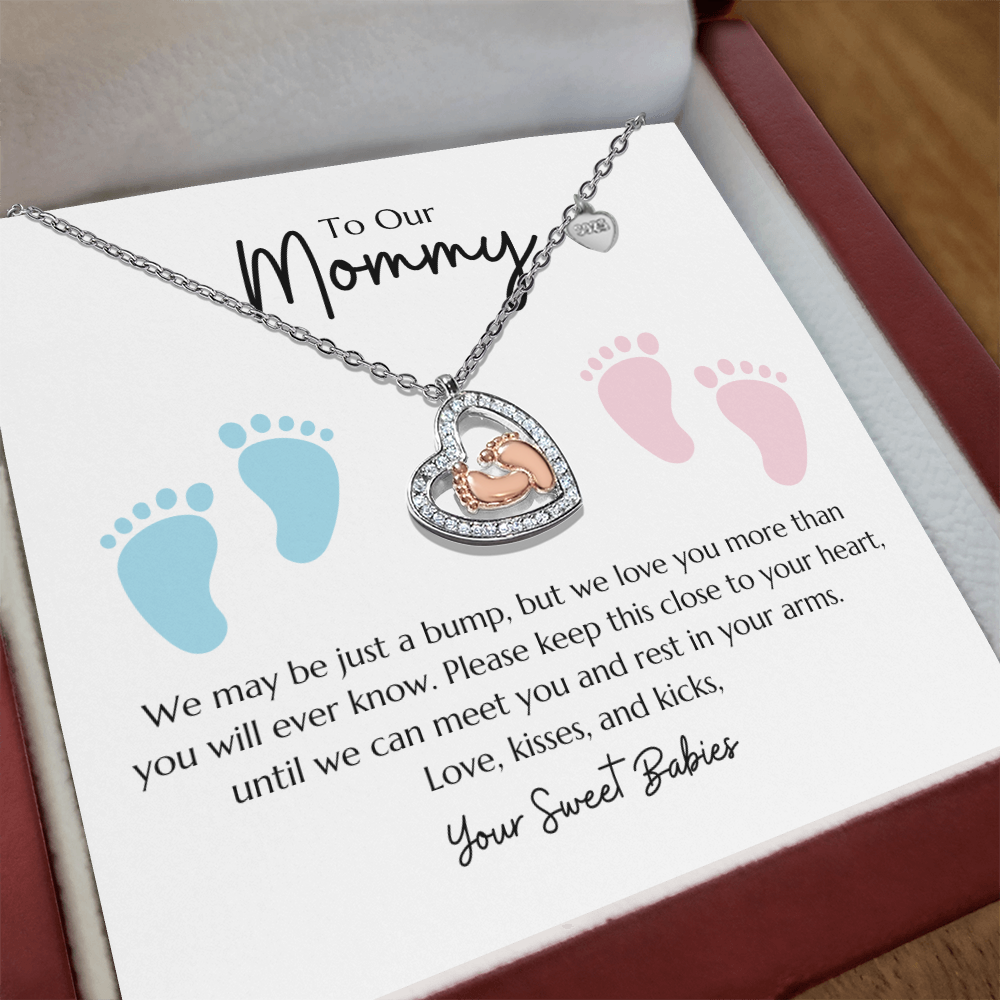"Baby Feet" Necklace from Twins to Mommy