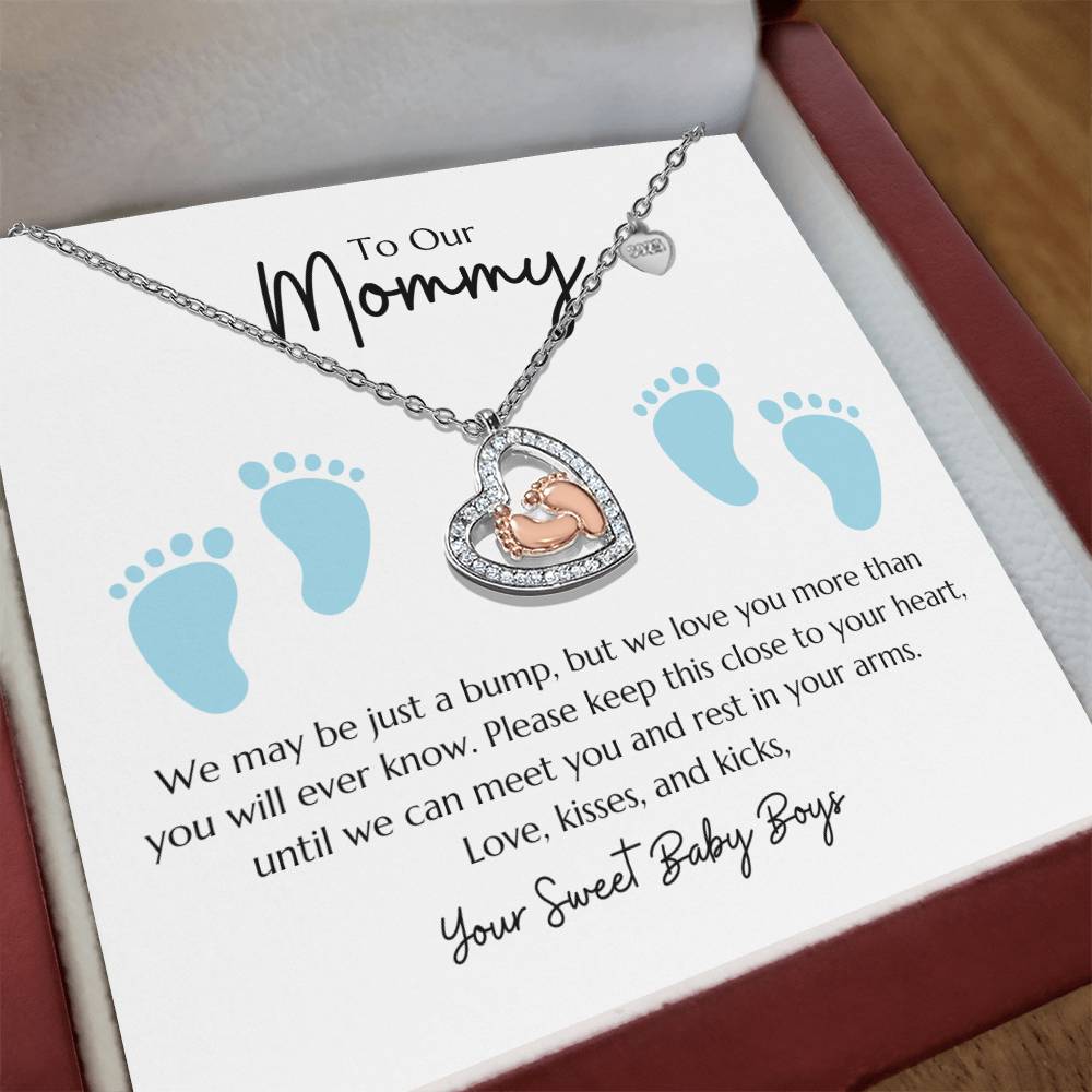 "Baby Feet" Necklace from Twin Boys to their Mommy