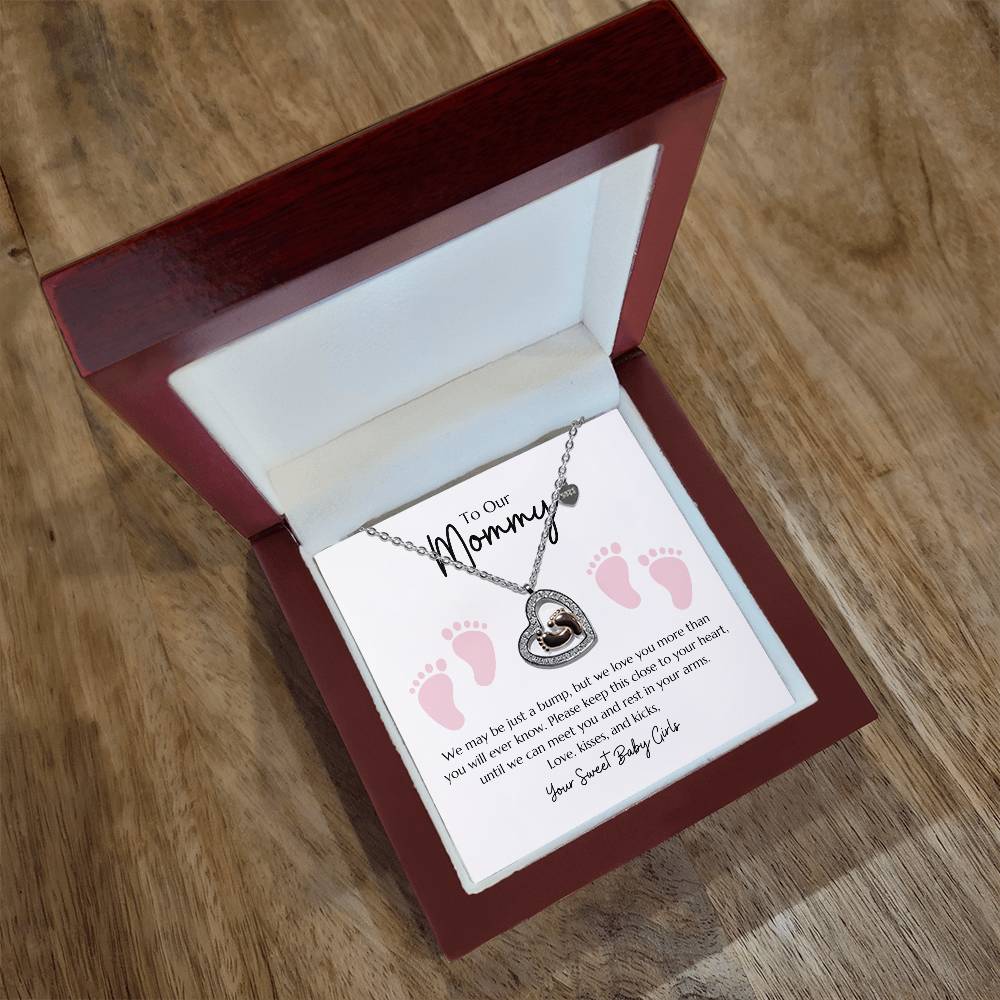 "Baby Feet" Necklace from Twin Girls to Mommy
