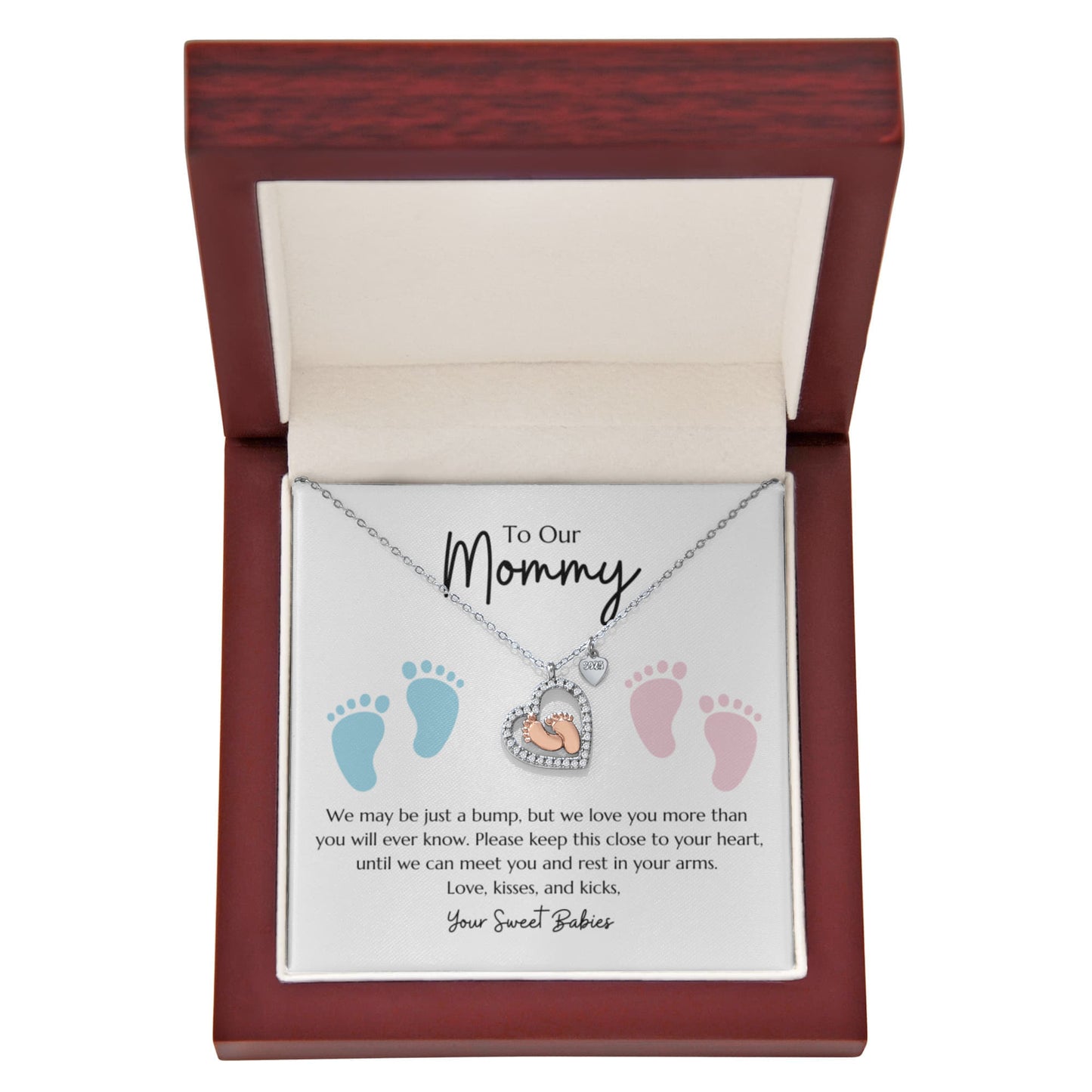"Baby Feet" Necklace from Twins to Mommy