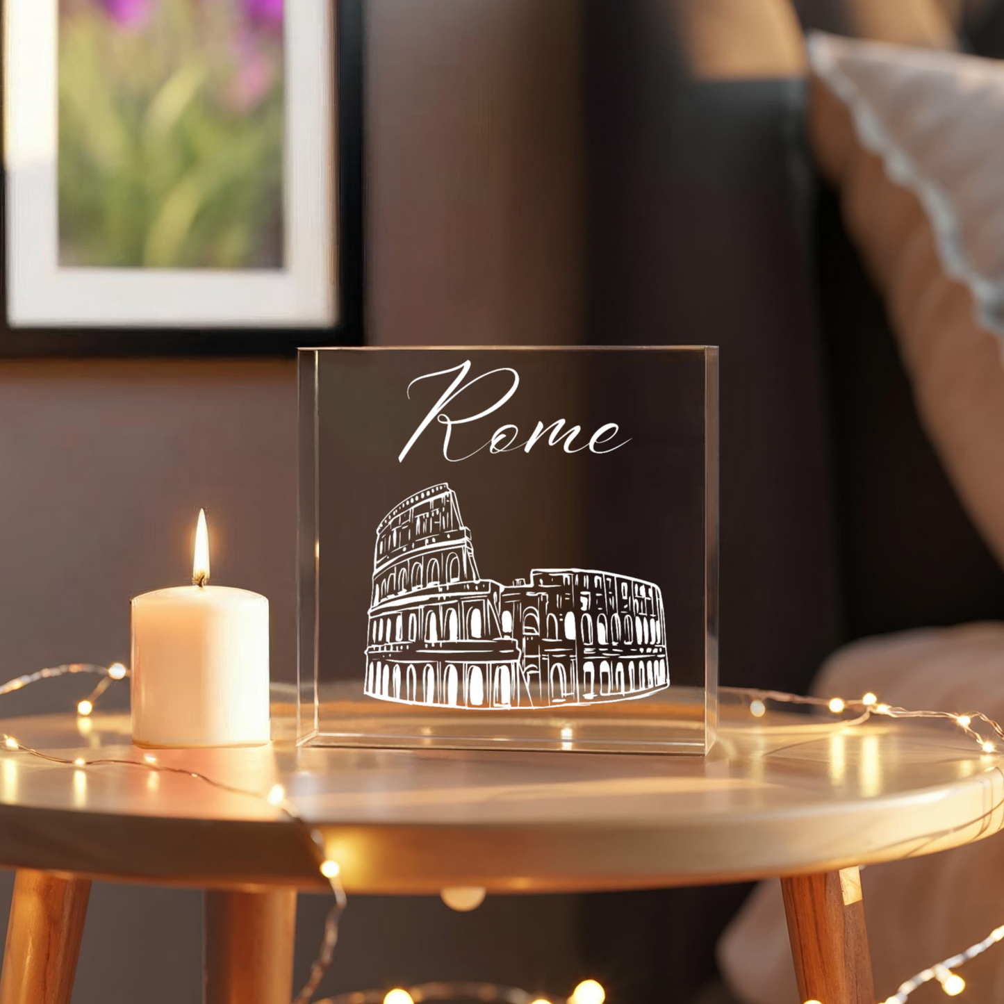 Rome Acrylic Block - Colliseum