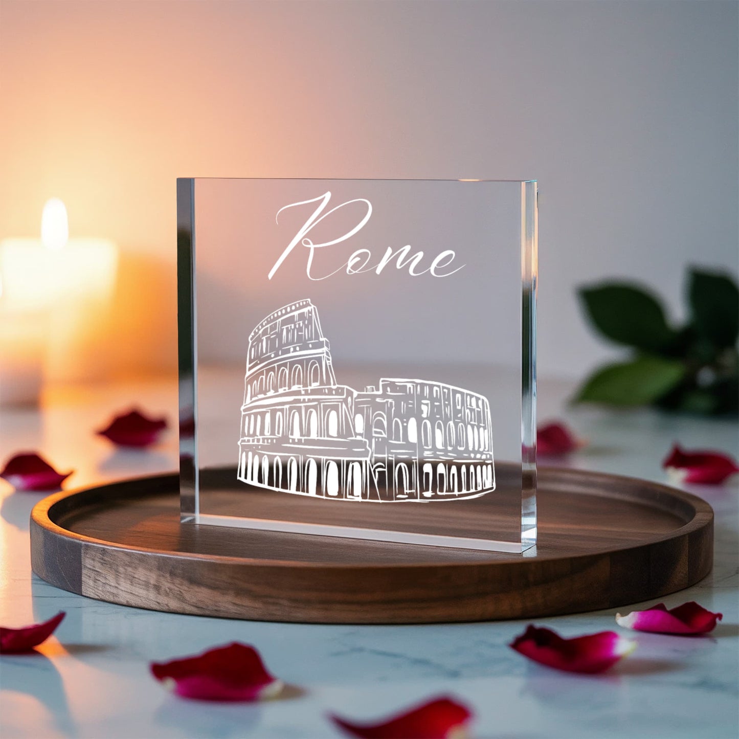Rome Acrylic Block - Colliseum