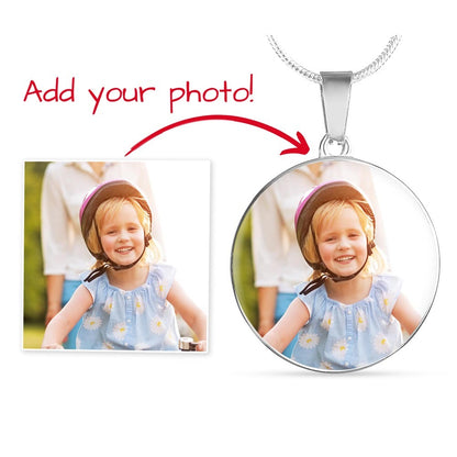 Circle Pendent with your Photo and words
