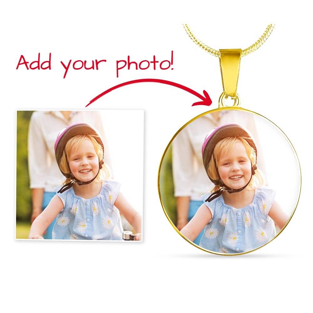 Circle Pendent with your Photo and words
